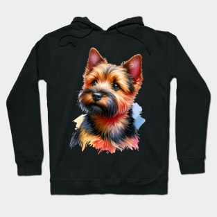 Norwich Terrier Watercolor - Beautiful Dog Hoodie